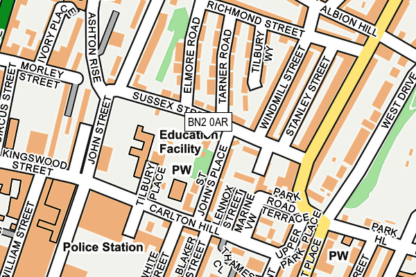 BN2 0AR map - OS OpenMap – Local (Ordnance Survey) BN2 0AR map - OS OpenMap – Local (Ordnance Survey)