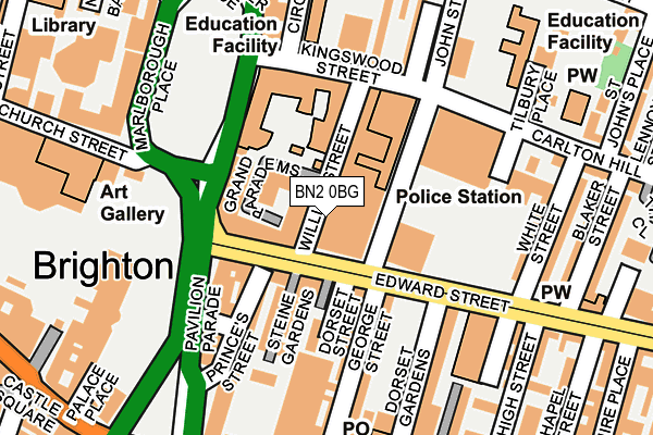 BN2 0BG map - OS OpenMap – Local (Ordnance Survey)