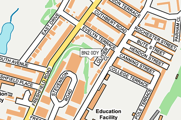 BN2 0DY map - OS OpenMap – Local (Ordnance Survey)