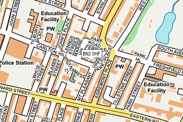 BN2 0HF map - OS OpenMap – Local (Ordnance Survey)