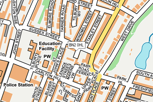 BN2 0HL map - OS OpenMap – Local (Ordnance Survey)