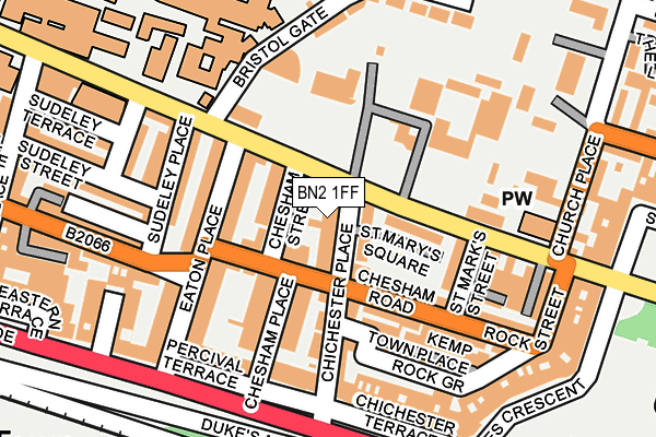 BN2 1FF map - OS OpenMap – Local (Ordnance Survey) BN2 1FF map - OS OpenMap – Local (Ordnance Survey)