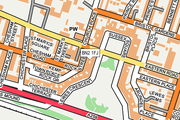 BN2 1FJ map - OS OpenMap – Local (Ordnance Survey) BN2 1FJ map - OS OpenMap – Local (Ordnance Survey)