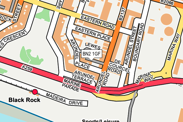 BN2 1GF map - OS OpenMap – Local (Ordnance Survey) BN2 1GF map - OS OpenMap – Local (Ordnance Survey)
