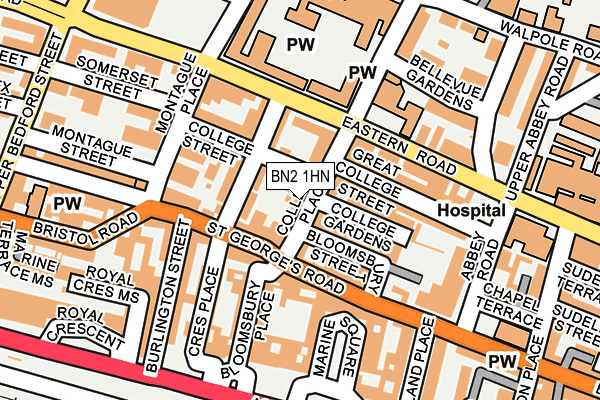 BN2 1HN map - OS OpenMap – Local (Ordnance Survey) BN2 1HN map - OS OpenMap – Local (Ordnance Survey)