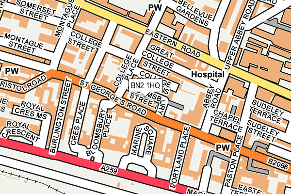 BN2 1HQ map - OS OpenMap – Local (Ordnance Survey)
