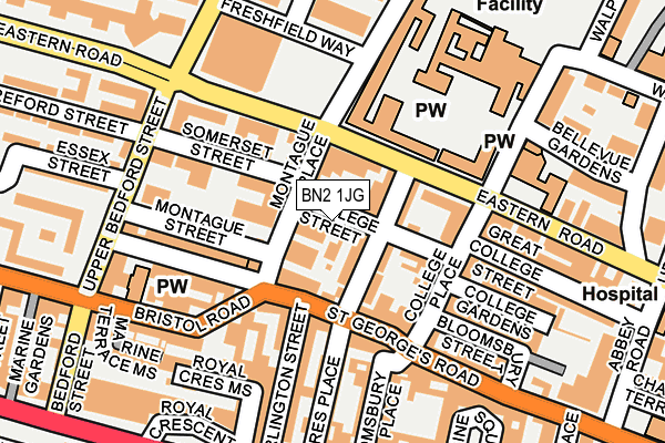 BN2 1JG map - OS OpenMap – Local (Ordnance Survey) BN2 1JG map - OS OpenMap – Local (Ordnance Survey)