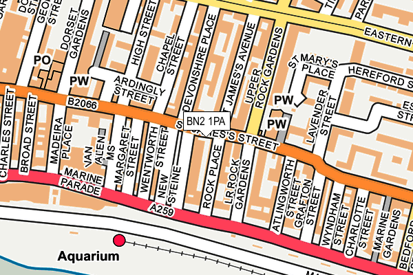 BN2 1PA map - OS OpenMap – Local (Ordnance Survey) BN2 1PA map - OS OpenMap – Local (Ordnance Survey)