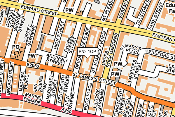 BN2 1QP map - OS OpenMap – Local (Ordnance Survey) BN2 1QP map - OS OpenMap – Local (Ordnance Survey)
