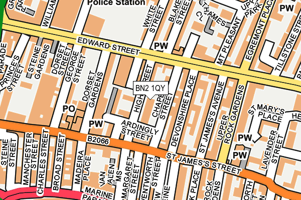 BN2 1QY map - OS OpenMap – Local (Ordnance Survey) BN2 1QY map - OS OpenMap – Local (Ordnance Survey)
