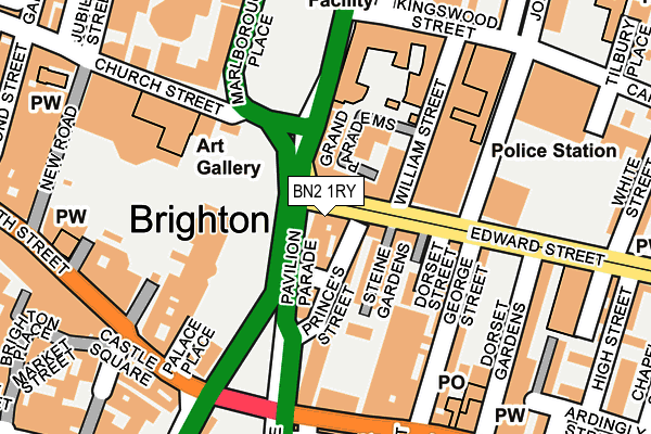 BN2 1RY map - OS OpenMap – Local (Ordnance Survey) BN2 1RY map - OS OpenMap – Local (Ordnance Survey)
