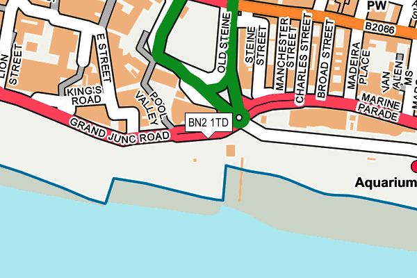 BN2 1TD map - OS OpenMap – Local (Ordnance Survey) BN2 1TD map - OS OpenMap – Local (Ordnance Survey)