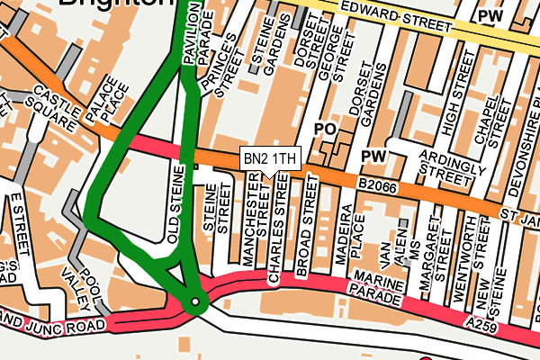 BN2 1TH map - OS OpenMap – Local (Ordnance Survey) BN2 1TH map - OS OpenMap – Local (Ordnance Survey)