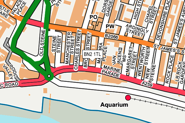 BN2 1TL map - OS OpenMap – Local (Ordnance Survey) BN2 1TL map - OS OpenMap – Local (Ordnance Survey)