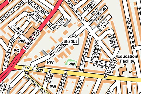 BN2 3DJ map - OS OpenMap – Local (Ordnance Survey) BN2 3DJ map - OS OpenMap – Local (Ordnance Survey)
