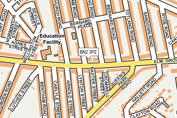 BN2 3PZ map - OS OpenMap – Local (Ordnance Survey) BN2 3PZ map - OS OpenMap – Local (Ordnance Survey)