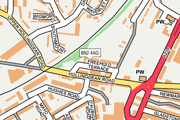 BN2 4AQ map - OS OpenMap – Local (Ordnance Survey) BN2 4AQ map - OS OpenMap – Local (Ordnance Survey)