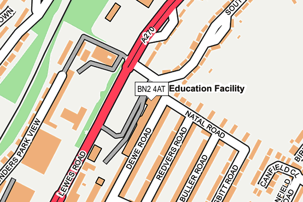 BN2 4AT map - OS OpenMap – Local (Ordnance Survey) BN2 4AT map - OS OpenMap – Local (Ordnance Survey)