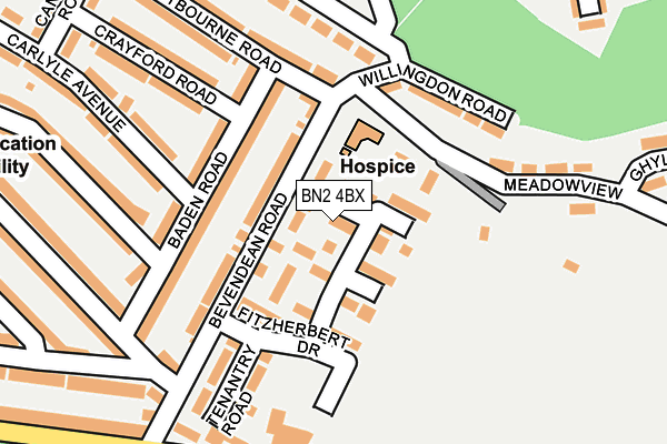 BN2 4BX map - OS OpenMap – Local (Ordnance Survey) BN2 4BX map - OS OpenMap – Local (Ordnance Survey)