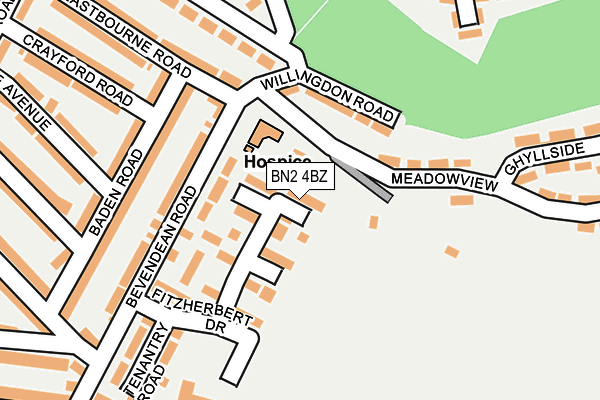 BN2 4BZ map - OS OpenMap – Local (Ordnance Survey) BN2 4BZ map - OS OpenMap – Local (Ordnance Survey)
