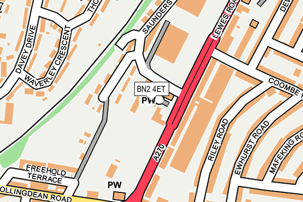 BN2 4ET map - OS OpenMap – Local (Ordnance Survey) BN2 4ET map - OS OpenMap – Local (Ordnance Survey)