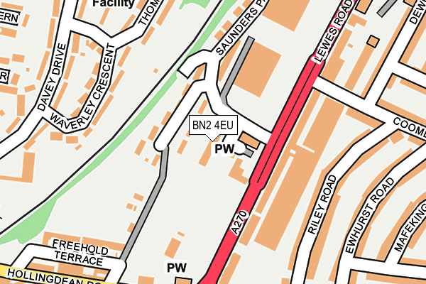 BN2 4EU map - OS OpenMap – Local (Ordnance Survey) BN2 4EU map - OS OpenMap – Local (Ordnance Survey)