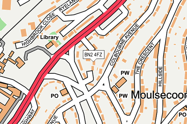 BN2 4FZ map - OS OpenMap – Local (Ordnance Survey) BN2 4FZ map - OS OpenMap – Local (Ordnance Survey)