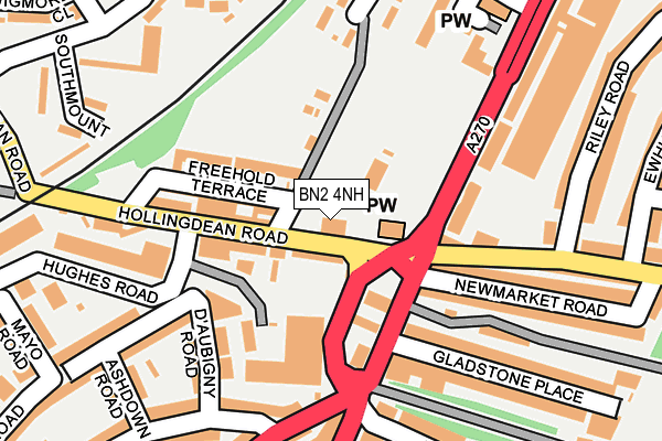 BN2 4NH map - OS OpenMap – Local (Ordnance Survey) BN2 4NH map - OS OpenMap – Local (Ordnance Survey)