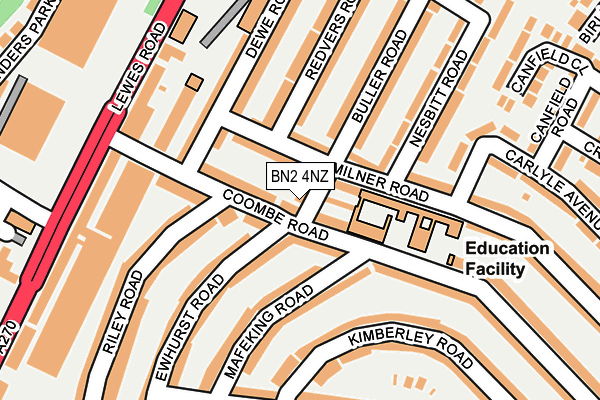 BN2 4NZ map - OS OpenMap – Local (Ordnance Survey) BN2 4NZ map - OS OpenMap – Local (Ordnance Survey)