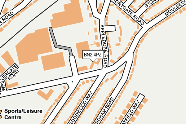 BN2 4PZ map - OS OpenMap – Local (Ordnance Survey) BN2 4PZ map - OS OpenMap – Local (Ordnance Survey)