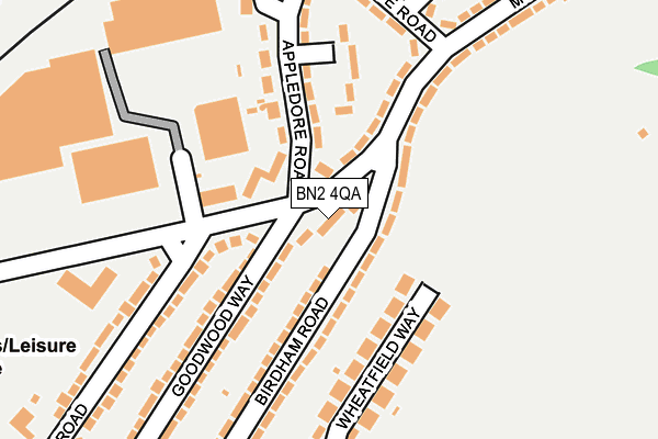 BN2 4QA map - OS OpenMap – Local (Ordnance Survey) BN2 4QA map - OS OpenMap – Local (Ordnance Survey)