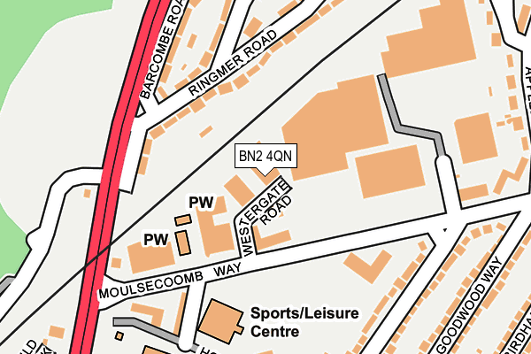 BN2 4QN map - OS OpenMap – Local (Ordnance Survey) BN2 4QN map - OS OpenMap – Local (Ordnance Survey)