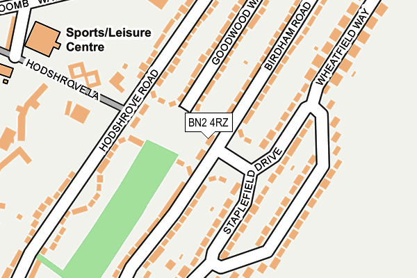 BN2 4RZ map - OS OpenMap – Local (Ordnance Survey) BN2 4RZ map - OS OpenMap – Local (Ordnance Survey)