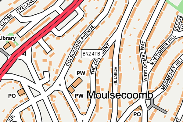BN2 4TB map - OS OpenMap – Local (Ordnance Survey)
