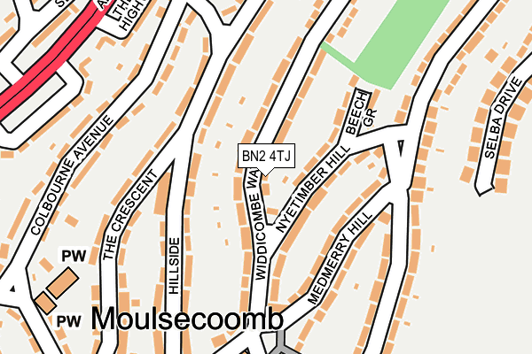 BN2 4TJ map - OS OpenMap – Local (Ordnance Survey) BN2 4TJ map - OS OpenMap – Local (Ordnance Survey)