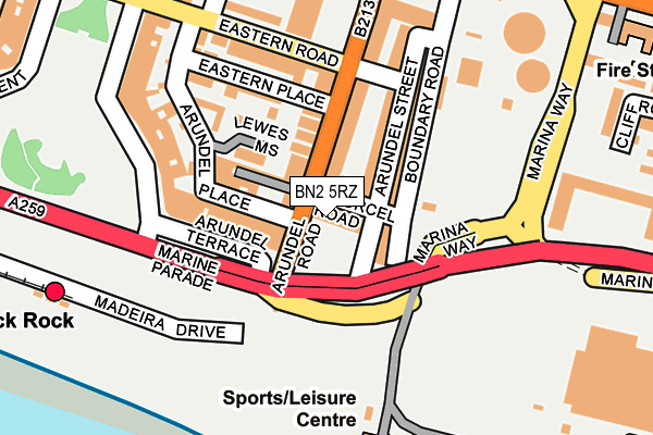 BN2 5RZ map - OS OpenMap – Local (Ordnance Survey) BN2 5RZ map - OS OpenMap – Local (Ordnance Survey)