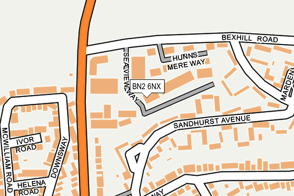 BN2 6NX map - OS OpenMap – Local (Ordnance Survey) BN2 6NX map - OS OpenMap – Local (Ordnance Survey)