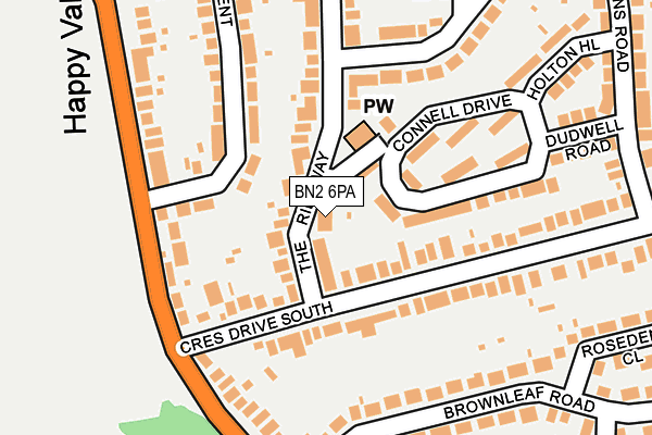 BN2 6PA map - OS OpenMap – Local (Ordnance Survey) BN2 6PA map - OS OpenMap – Local (Ordnance Survey)