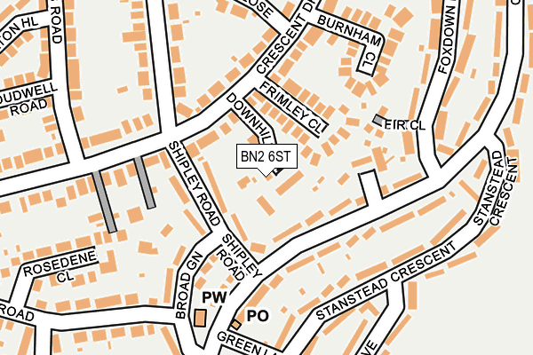 BN2 6ST map - OS OpenMap – Local (Ordnance Survey) BN2 6ST map - OS OpenMap – Local (Ordnance Survey)