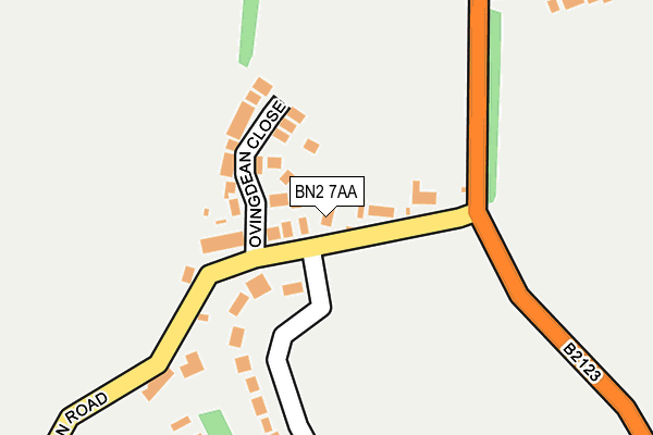 BN2 7AA map - OS OpenMap – Local (Ordnance Survey) BN2 7AA map - OS OpenMap – Local (Ordnance Survey)