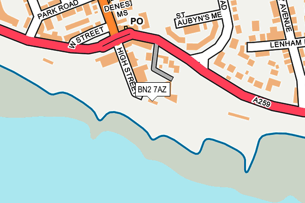 BN2 7AZ map - OS OpenMap – Local (Ordnance Survey) BN2 7AZ map - OS OpenMap – Local (Ordnance Survey)