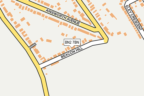 BN2 7BN map - OS OpenMap – Local (Ordnance Survey) BN2 7BN map - OS OpenMap – Local (Ordnance Survey)