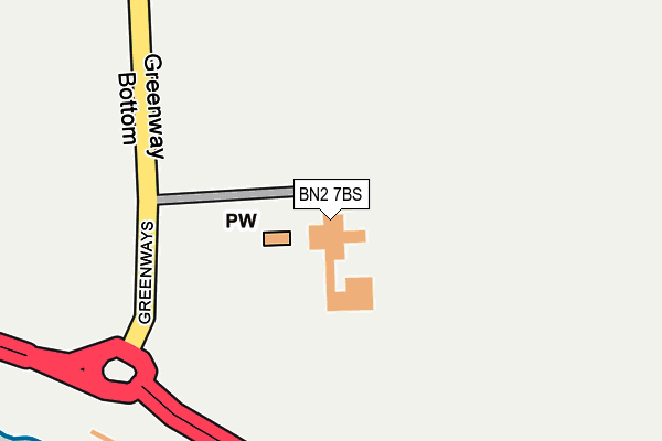 BN2 7BS map - OS OpenMap – Local (Ordnance Survey) BN2 7BS map - OS OpenMap – Local (Ordnance Survey)