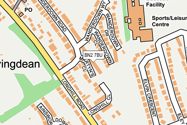 BN2 7BU map - OS OpenMap – Local (Ordnance Survey) BN2 7BU map - OS OpenMap – Local (Ordnance Survey)