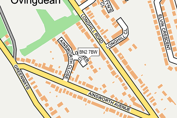 BN2 7BW map - OS OpenMap – Local (Ordnance Survey) BN2 7BW map - OS OpenMap – Local (Ordnance Survey)