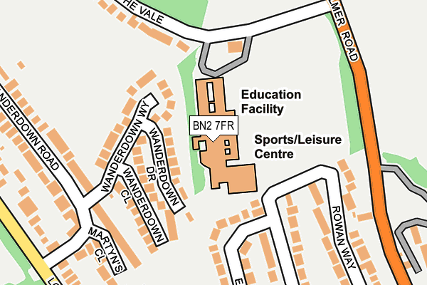BN2 7FR map - OS OpenMap – Local (Ordnance Survey) BN2 7FR map - OS OpenMap – Local (Ordnance Survey)