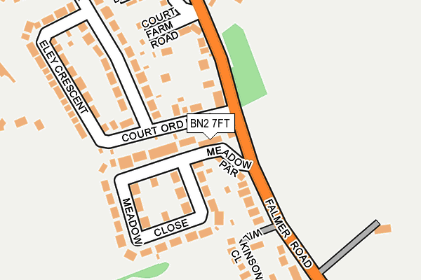 BN2 7FT map - OS OpenMap – Local (Ordnance Survey) BN2 7FT map - OS OpenMap – Local (Ordnance Survey)