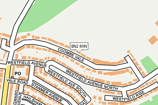 BN2 8HN map - OS OpenMap – Local (Ordnance Survey) BN2 8HN map - OS OpenMap – Local (Ordnance Survey)