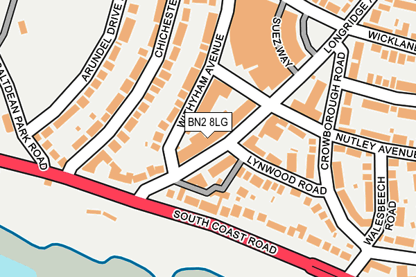 BN2 8LG map - OS OpenMap – Local (Ordnance Survey) BN2 8LG map - OS OpenMap – Local (Ordnance Survey)