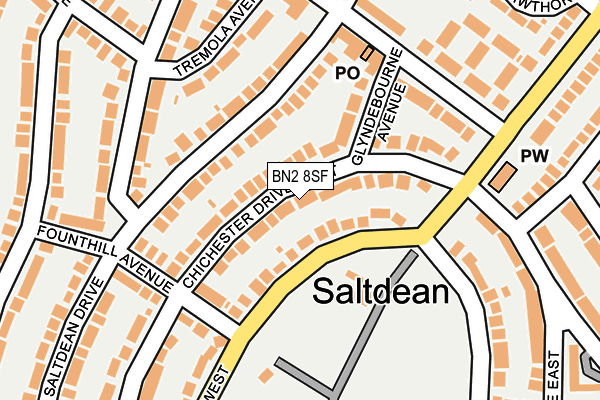 BN2 8SF map - OS OpenMap – Local (Ordnance Survey) BN2 8SF map - OS OpenMap – Local (Ordnance Survey)